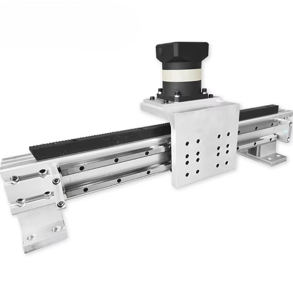 Non-standard 4080 aluminum profile XZ axis electric slide rail with rack and gear drive linear guide module
