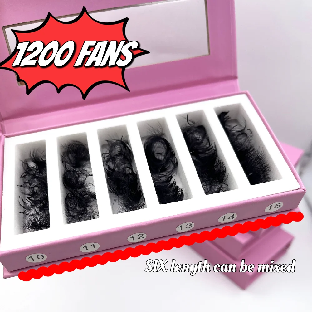 1200 Fans 3D-20D Slim Narrow Sharp Stem Premade Volume Lash Loose Fans Promade Thin Pointy Base Pre Fanned high Lash Extensions