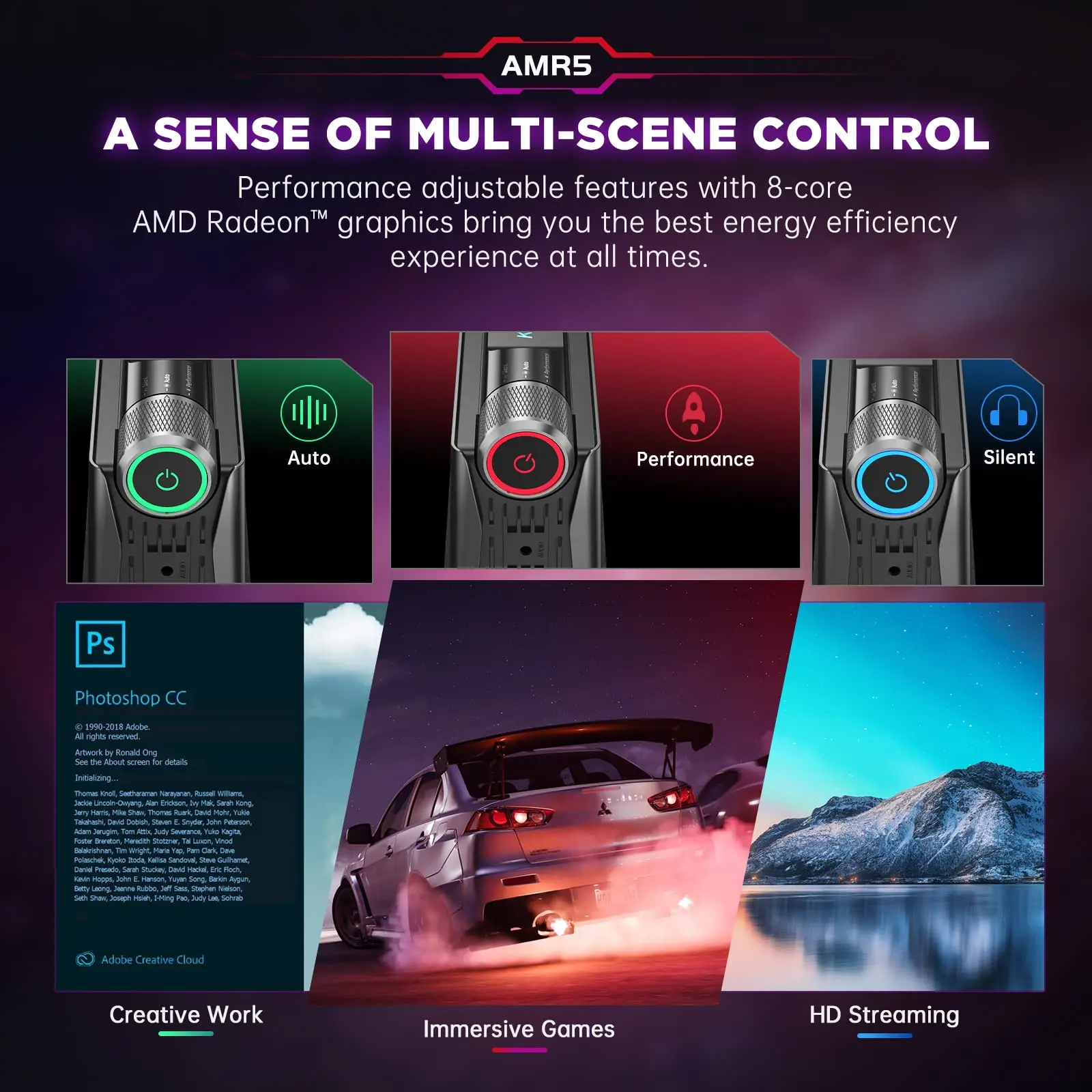 ACEMAGIC S3A Mini PC Gaming AMD Ryzen 7 5700U RAM 16/32GB DDR4 512GB/1TB SSD Gamer Computer RGB Light Control WiFi6 BT5.2