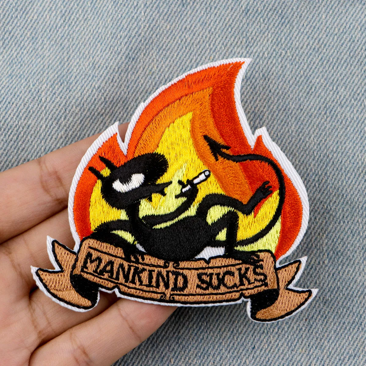 MANKING SUCKS Patch for Clothing Iron on Embroidered Sewing Applique Cute Sew On Fabric Badge DIY Apparel Accessories