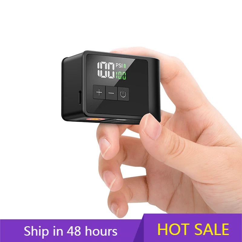 

POWER LEAPNEWO Portable Mini Electric Bike Pump 120 PSI ABS Digital Gauge Tire Inflator with Tire Pressure for Bicycle
