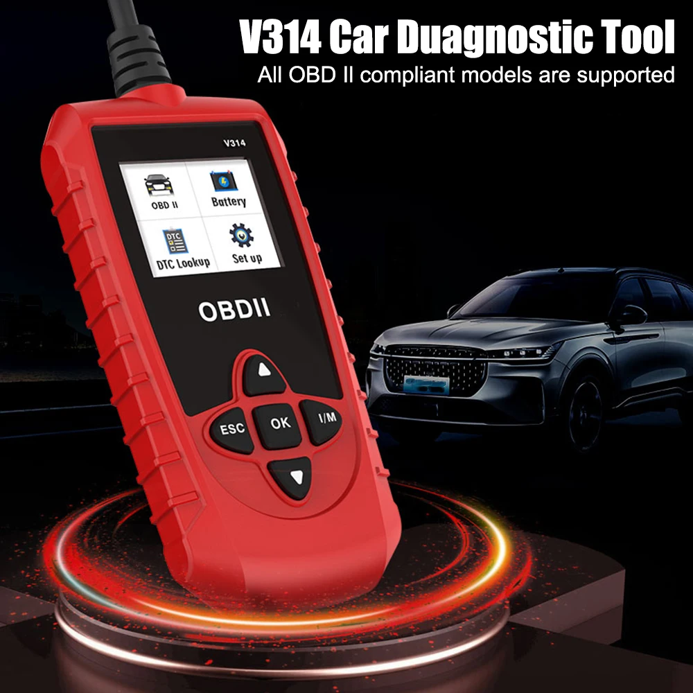Car OBDII Scanner Reader Automotive Diagnostic Tool Detection Automotive Fault Detector V314 Onboard Code Reading Card