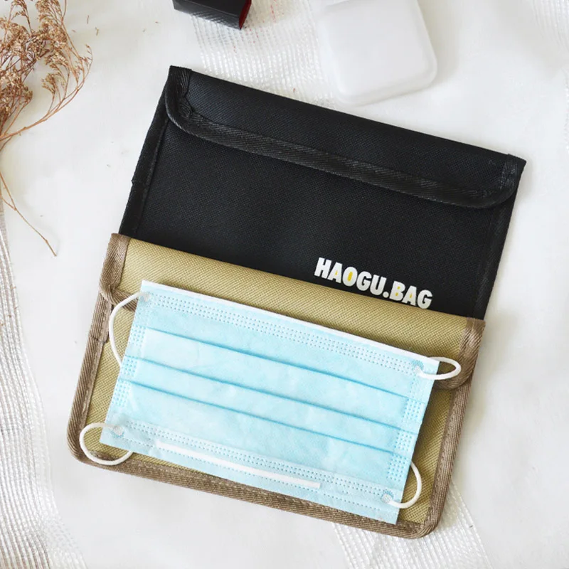 Bolsa de almacenamiento de máscara portátil para niños, organizador de cubierta de nariz, herramienta de entrada para estudiantes, bolsa con Clip para máscara, almacenamiento de moscas