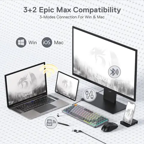 8 best sales Trådlöst Redragon-tangentbord - №4