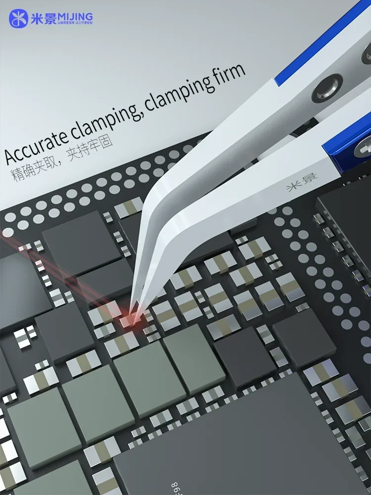 Mijing Ceramic tweezers straight curved tip high temperature resistant battery cell transplant protection board insulation tool