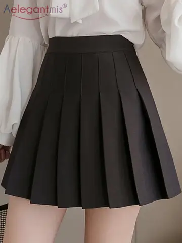 High Waist Pleated Mini Skirt for Women Aelegantmis