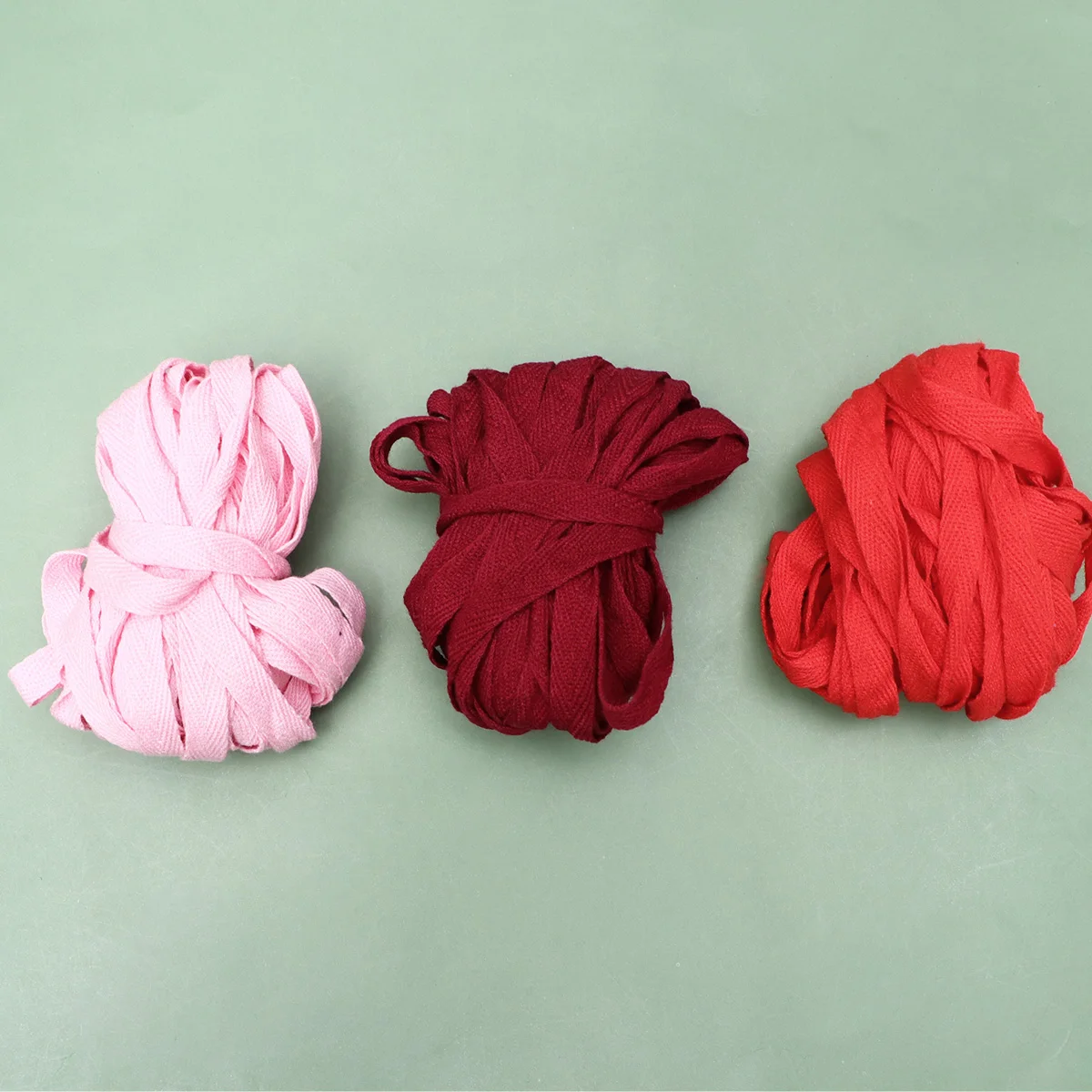 

3 Pack Cotton Rope Woven Ribbon Herringbone Wrapping Package Braid Elastic Color Craft Supply Gardening Jewelry Making