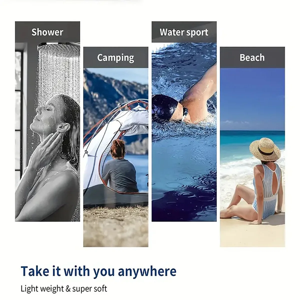 비치 패턴 비치 타월, 디지털 인쇄 얇은 속건성 모래 방지 마이크로 화이버 수영, 요가, 여행, 체육관, 선물용 경량