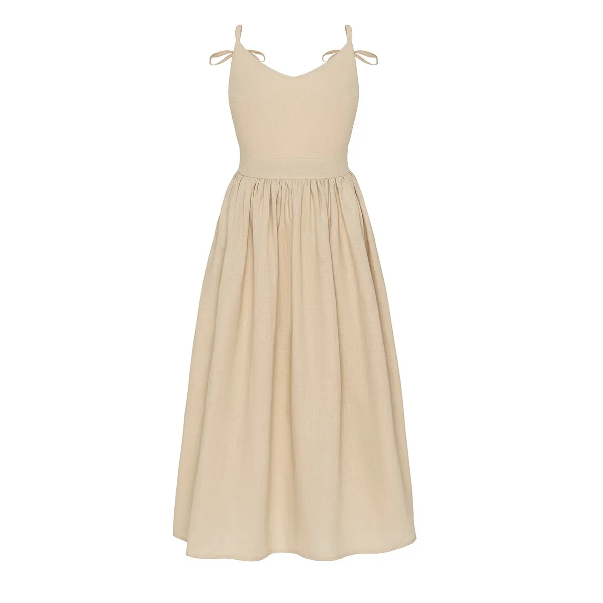 Long Dress V-neck Women 2025 Strap Backless Dress Sexy New Elegant Women Clothing Vintage Style