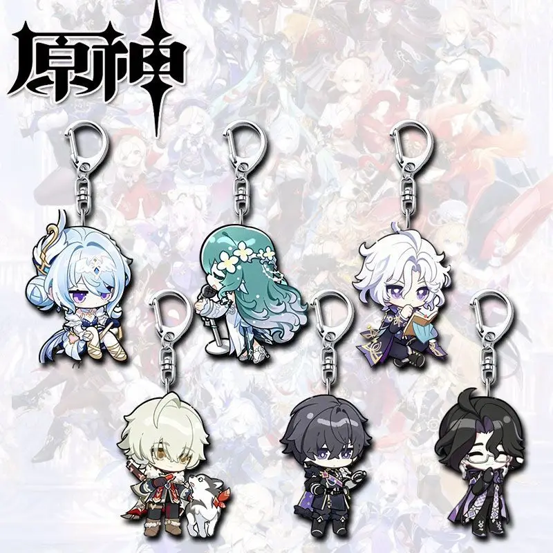 Anime Genshin Impact Vodyanitsa Mitya Odette Mitya Valeriy Acryl-Schlüsselanhänger für Accessoires, Taschenanhänger, Kette, Ring, Schmuck, Geschenke