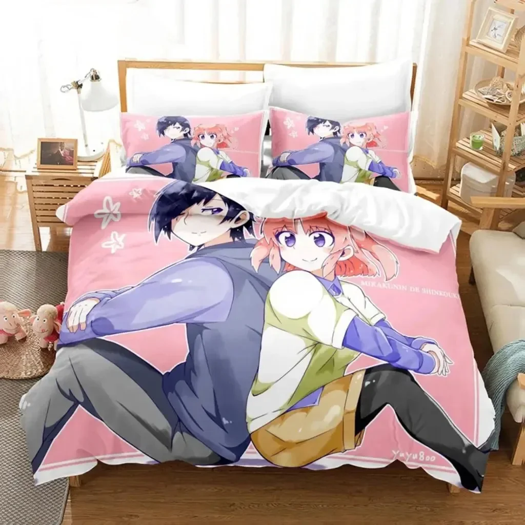 

Anime Engaged To The Unidentified Printed Bed Set Duvet Cover Pillowcase Bedding Set Bed Linen Sheet Quilt Cover Queen King Size