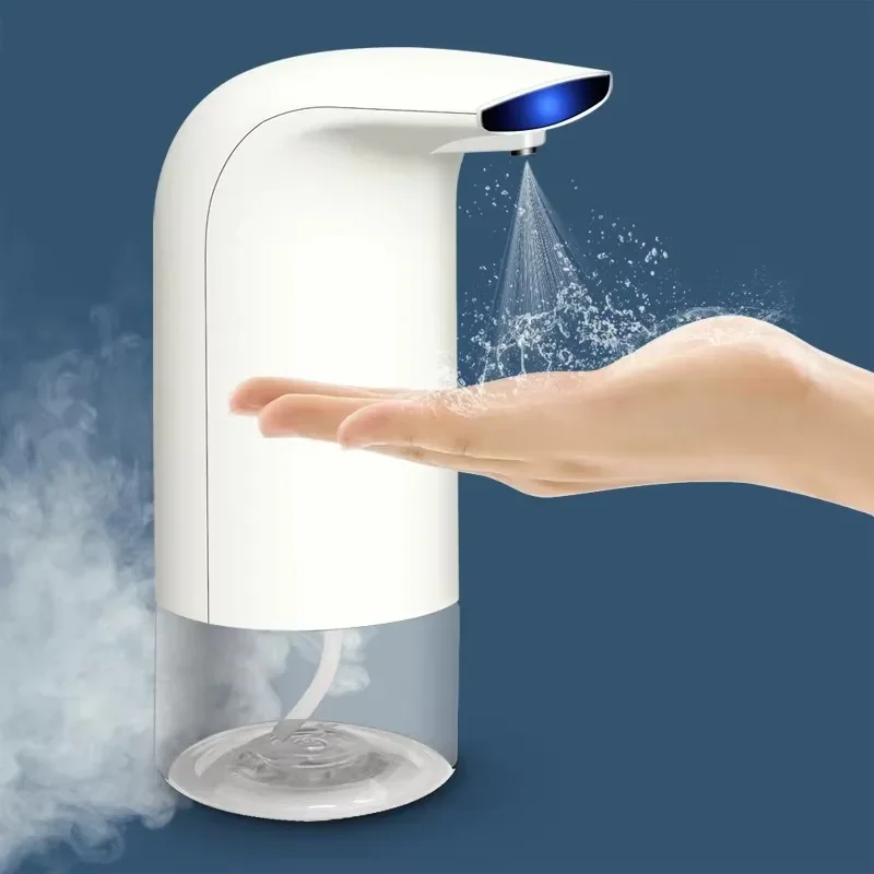 

Portable plastic white Infrared automatic sensor Alcohol liquid Non-Contact sprayer soap dispenser bottles