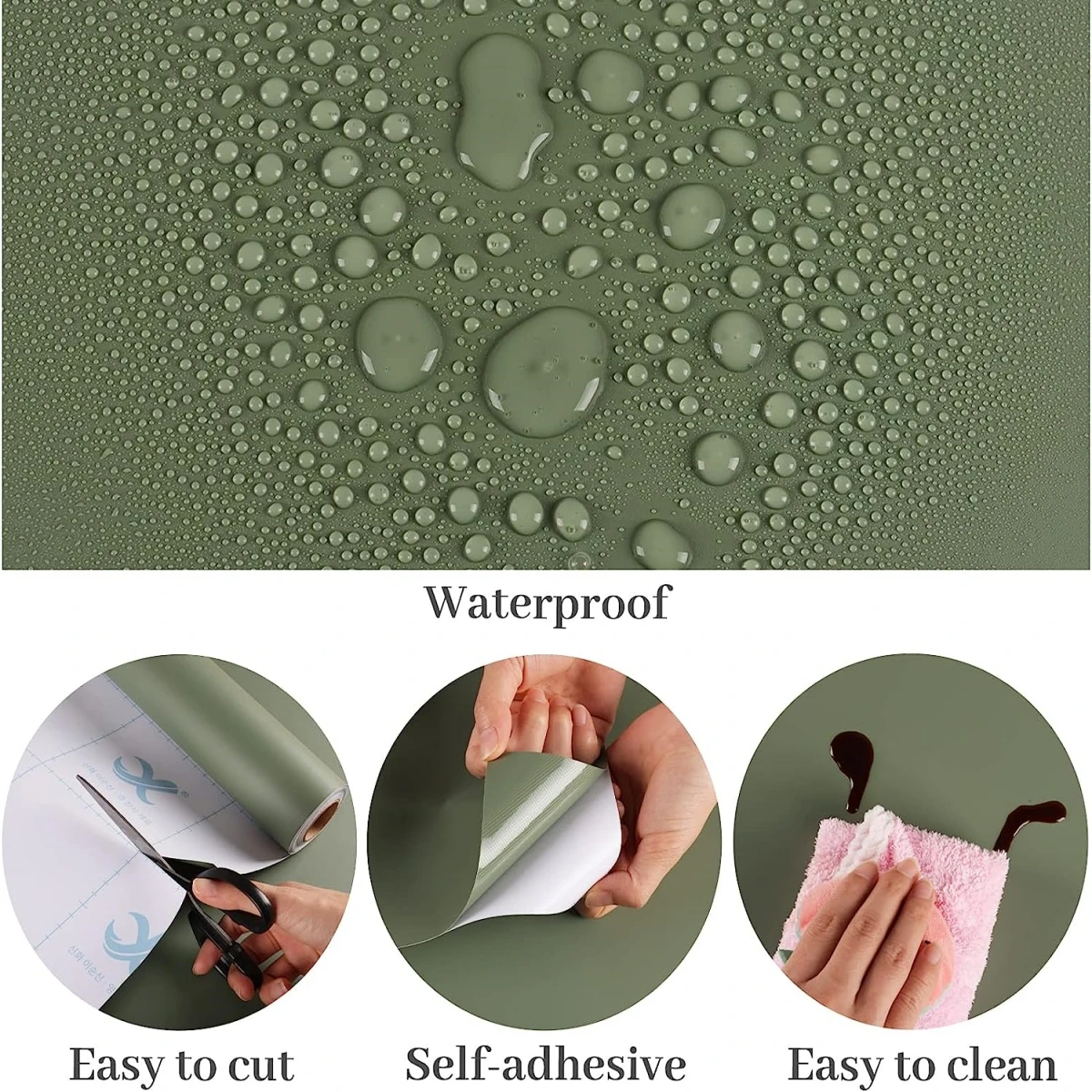 ورق حائط من الفينيل غير لامع مقاوم للماء سهل التركيب ، ورق حائط ذاتي اللصق من الفينيل ، خزانة مطبخ سطح المكتب ، ورق حائط ، ملصق ديكور منزلي ، لفافة حائط #4