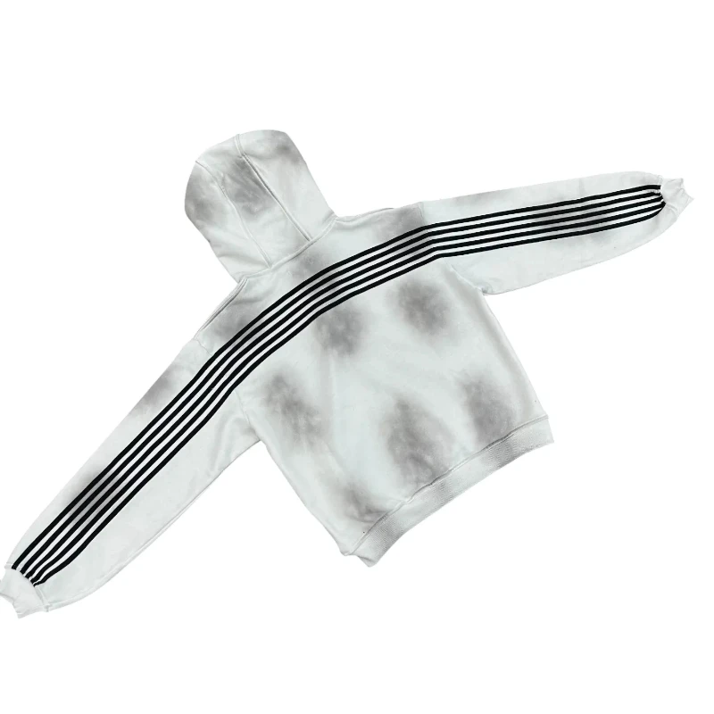 Autunno Inverno Pendolarismo Joker Cappotto da donna Estetica a righe vintage Cardigan con cerniera con cappuccio a maniche lunghe con cuciture alla moda semplice