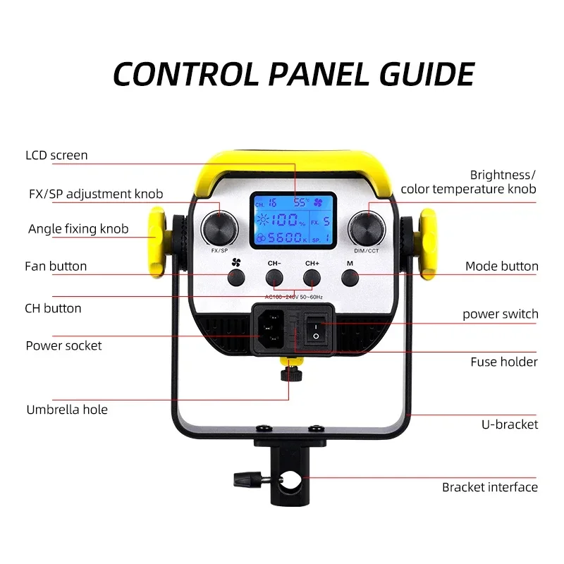 BF-300B Bi-Color LED Video Fill Light (2700K-6500K) – Studio Lighting for YouTube Filming