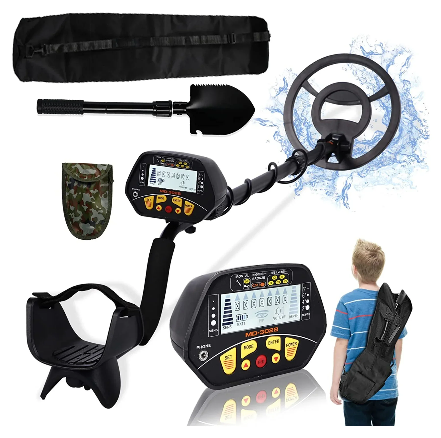 Metal Detector For Adults Professional Higher Accuracy MD-3028 Underground Metal Detector Gold Detector