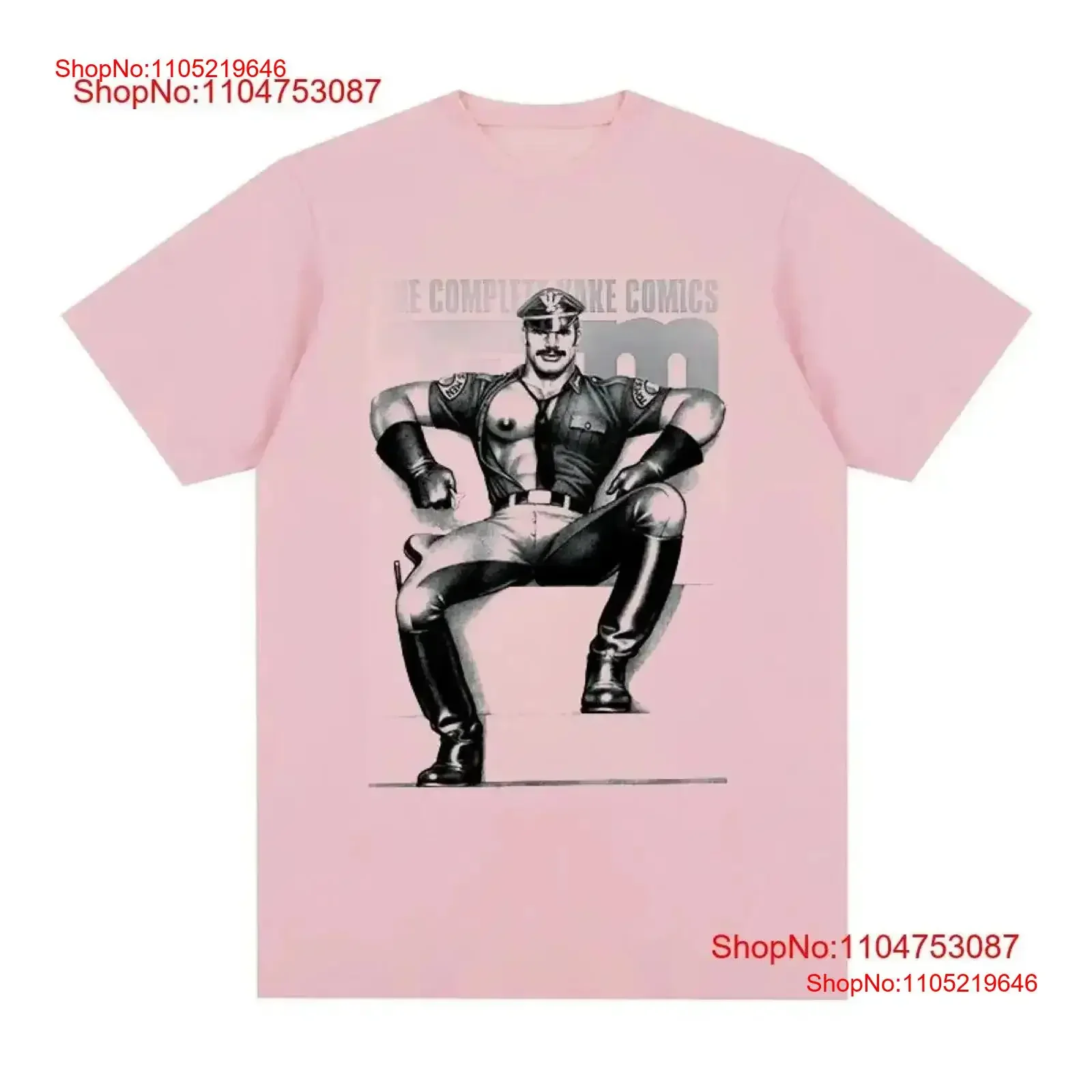 Tom Of Finland Sitting Legs Open Homoerotic Artist T Shirt vintage Washed fashion Top For Everyday Wear Breathable vintage