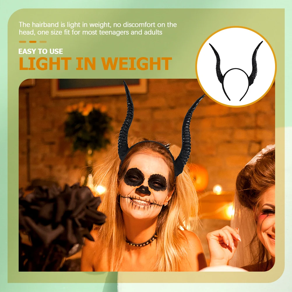 Hoorn Hoofdband Antilope Hoorns Soepel Comfortabel Halloween Kostuum Feest Volwassen Meisjes Stier Dierenoren cosplay goth duurzaam
