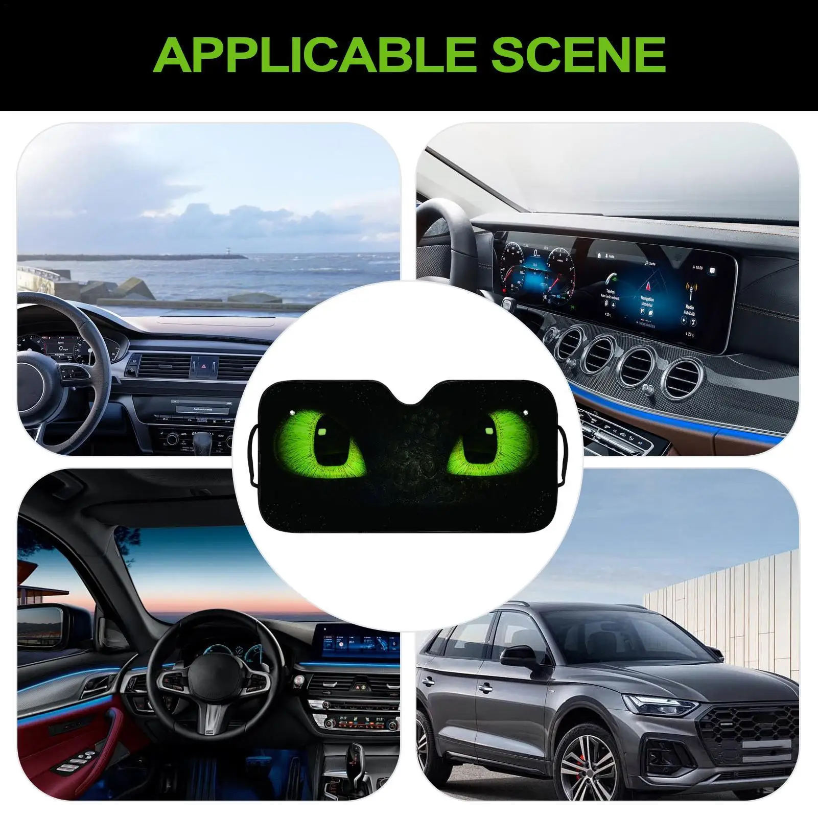 Front Windshield Sunshade For Car Solar Protection Foldable Windscreen Sun Shade With Suction Cup For SUV Automotive Blocks