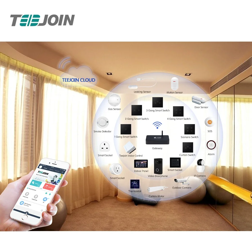 

Система домашней автоматизации Teejoin Alexa Zigbee Система автоматизации умного дома Товары Domotica Устройство Умный дом