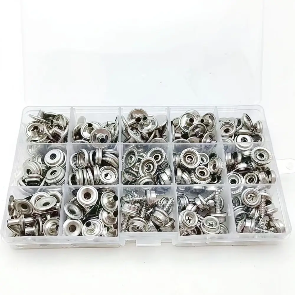 Heavy Duty Stainless Steel Snap Fasteners Set For Marine Canvas Boat Tents Covers Outdoor Fabric Repair Sewing Button Supplies