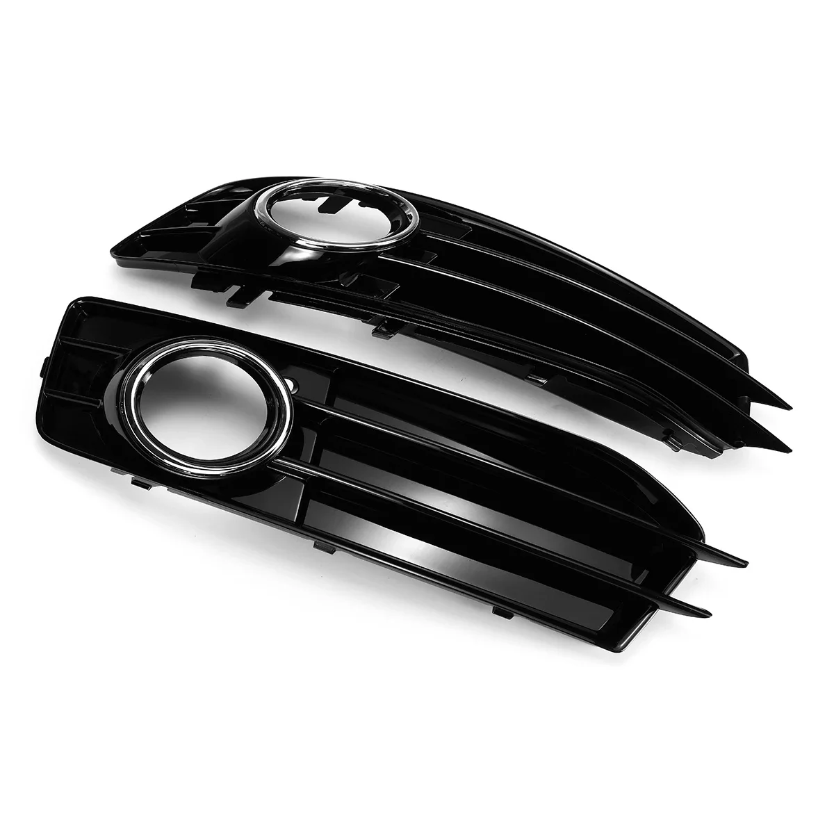 RM-CAR Chrome/Glossy Front Bumper Lower Fog Light Grill Grille For Audi A3 8P S-Line 2009-2012 8P0807682 8P0807681 Front Grille