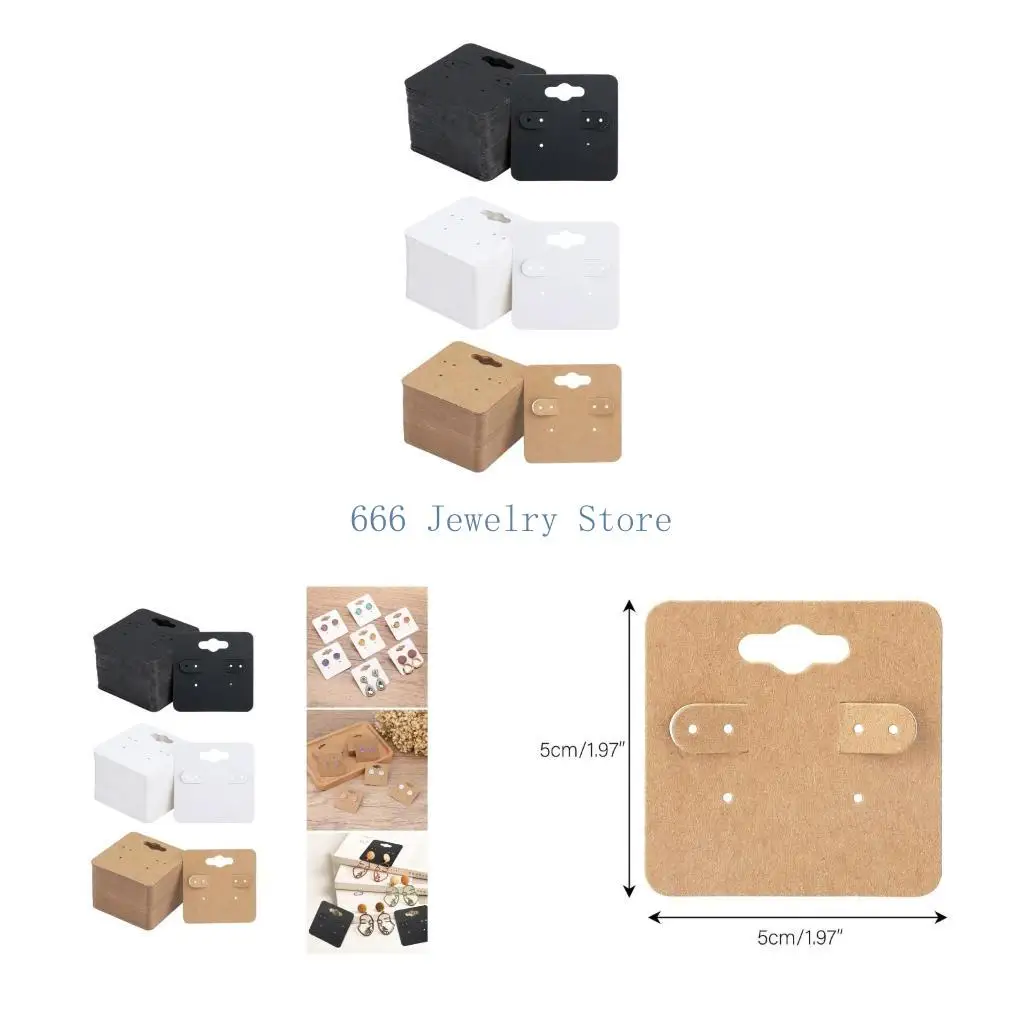 

F2TD 100Pack Jewelry упаковочные карты для серьс кольца Профессиональные украшения дисплеи с серьги из пещерных досок