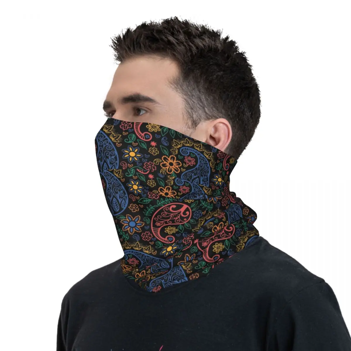 Aangepaste gekleurde bandana paisley print winter hoofdband nekwarmer dames heren wandelen jacht tube sjaal gezicht bandana gaiter