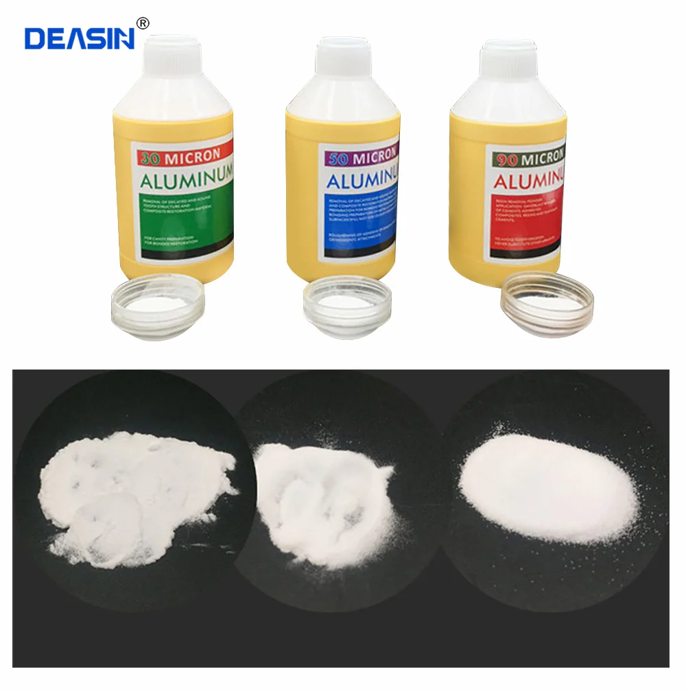 1 bottle Dental Alumina Powder 90 50 30um Micron Aluminum Powder For Microblaster Sandblasting Machine Sandblaster Dentistry Too