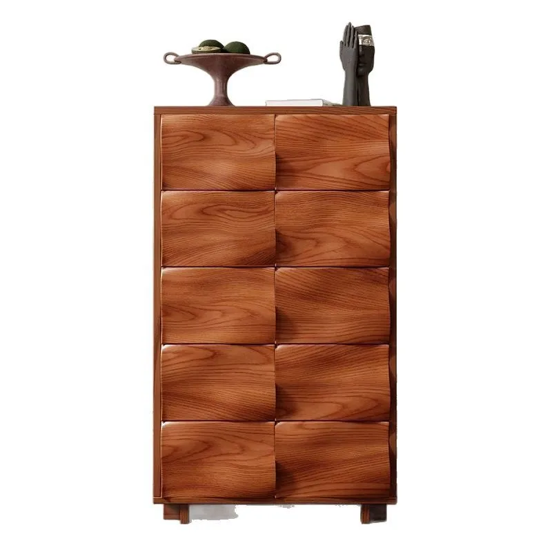 

Medieval style three four five chest cabinet living room retro ripple card door cabinet combination solid wood storage