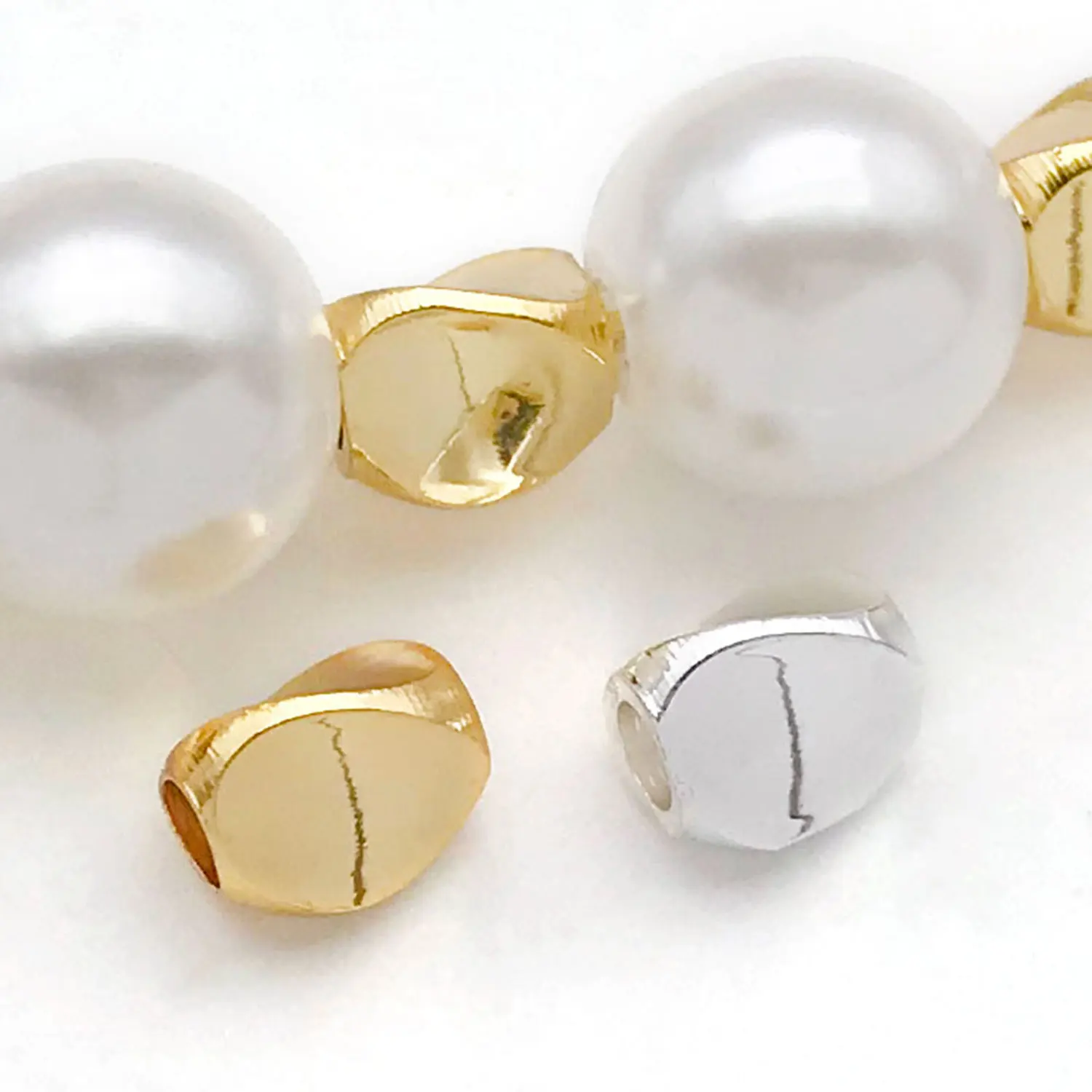 20pcs 18K Real Gold Plated Brass Beads, Irregular Big Hole Bead Loose Beads For DIY Bracelet Necklace Jewelry Making Accessory image 6