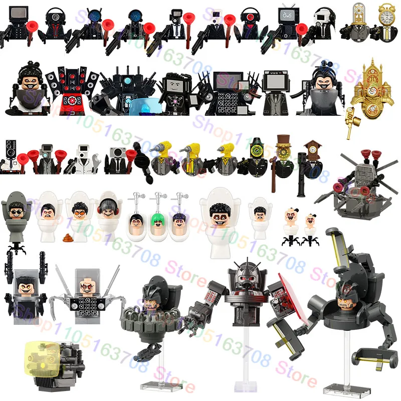 Мини-Skibidi Туалет Человек Рисунок Аниме Строительные Блоки Игрушки Телевизор Человек Plus Titan Оператор Спикерман Кирпичи Модель Рождественские Подарки