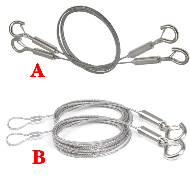 Adjustable Automatic Wire Rope Spring Hook Clothesline Picture Hanging Solution System Suspension Code Stainless Steel Cable image 5