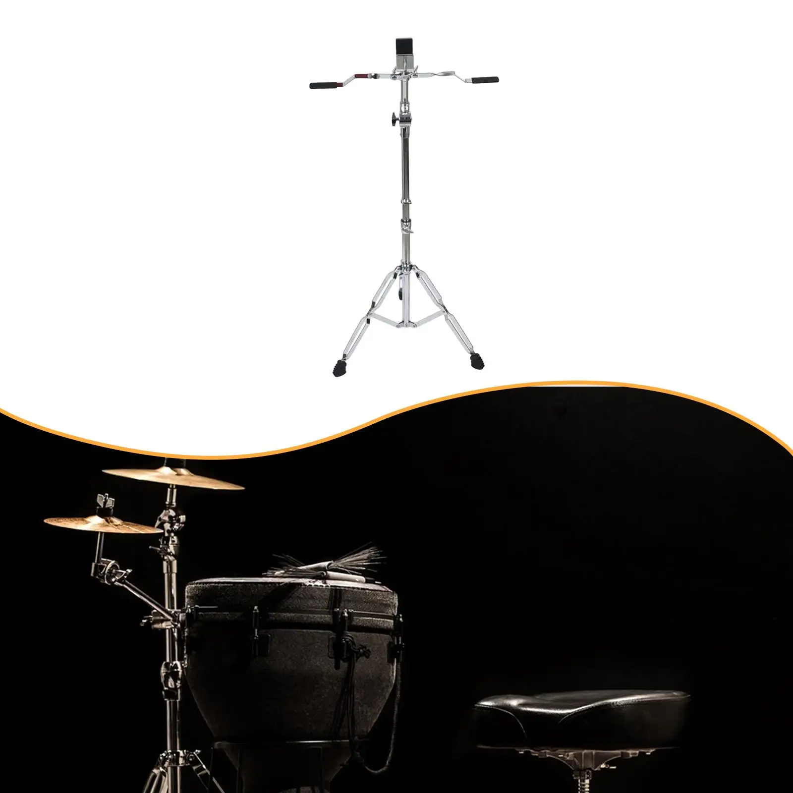 

Iron Drum Stand Anti Slip Support Easy Assembly Percussion Accessory for Drums Drumset Accessories Music Classroom