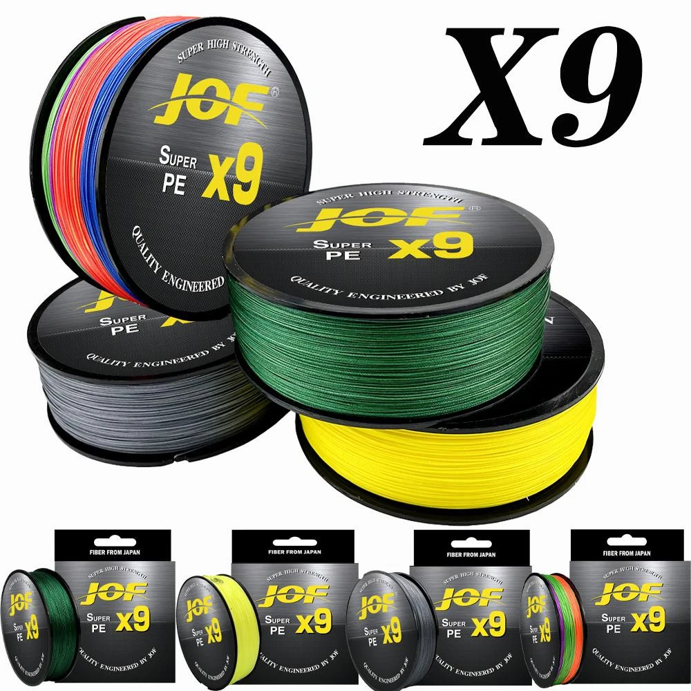 JOF Fishing Line 9x Braided Difficult to Disconnect 100M-500M PE Suitable Saltwater Medium/big Fish Braided Rope Premium Wire