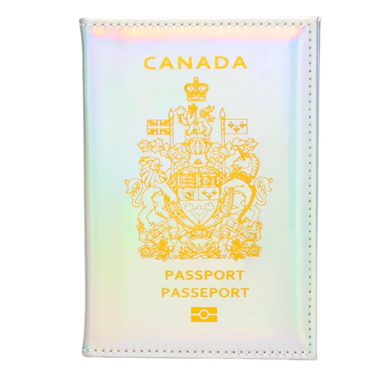 Couverture de passeport en cuir PU pour hommes et femmes, étui de voyage, protecteur, mignon, canadien, Canada