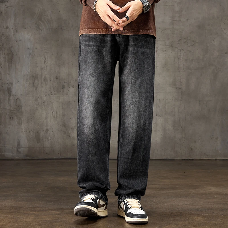 

Модные свободные прямые повседневные универсальные длинные джинсы Весна/Лето 2026