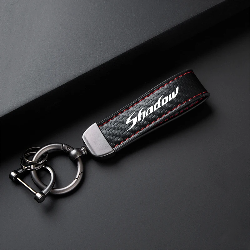 For Honda Shadow VT 400 600 750 1100 Accessories High-Grade Carbon Fiber Motorcycle Keychain Holder Keyring