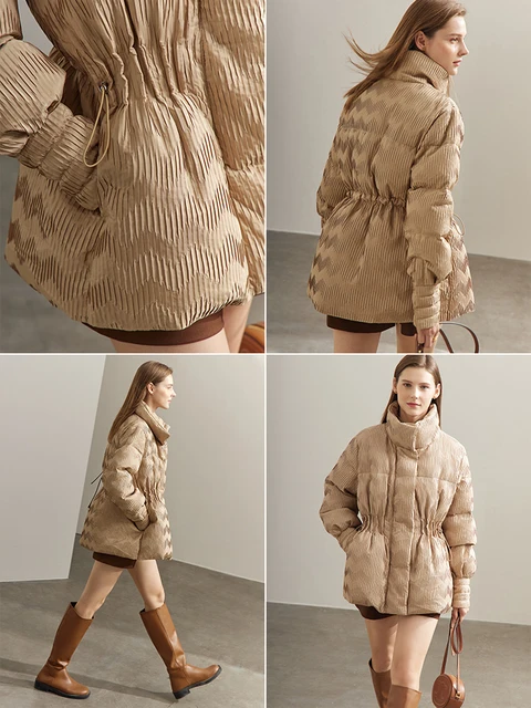 AMII Minimalist Duck Down Puffer Coat Women Winter 2026 Lightweight Stand Collar Lapel Warm Outerwear New Jackets 12344052 4