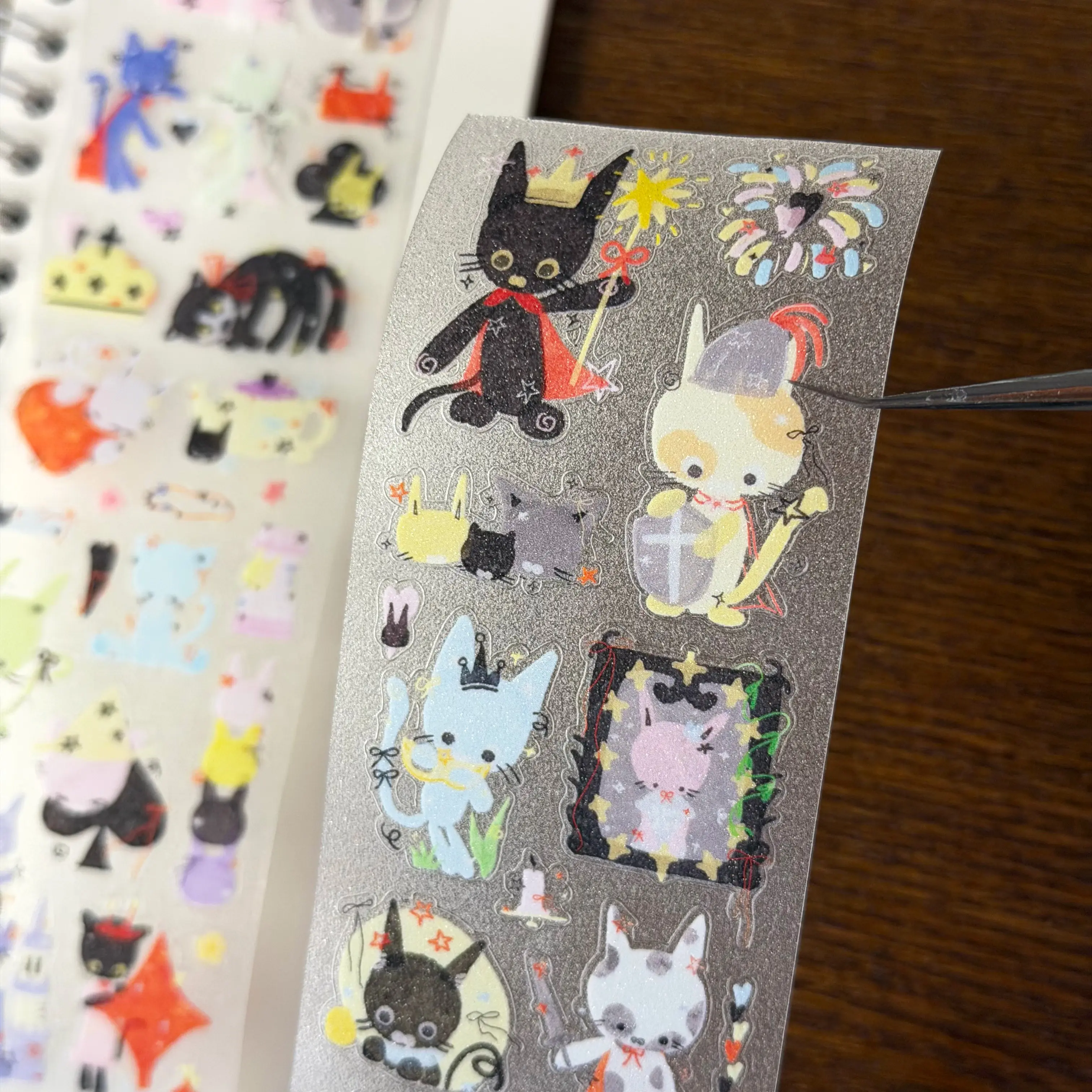 Kawaii Cat Kingdom Fantasy Fairy Tale Watercolor Die-cut Sticker for DIY Journal Scrapbooking Planners Gift Photo Card Supply