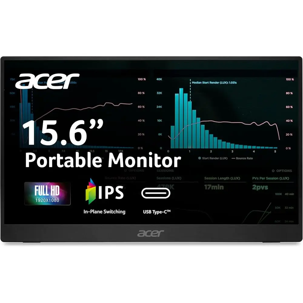 

15.6 HD IPS Portable Monitor with Adaptive-Sync, USB-C & HDMI Connectivity