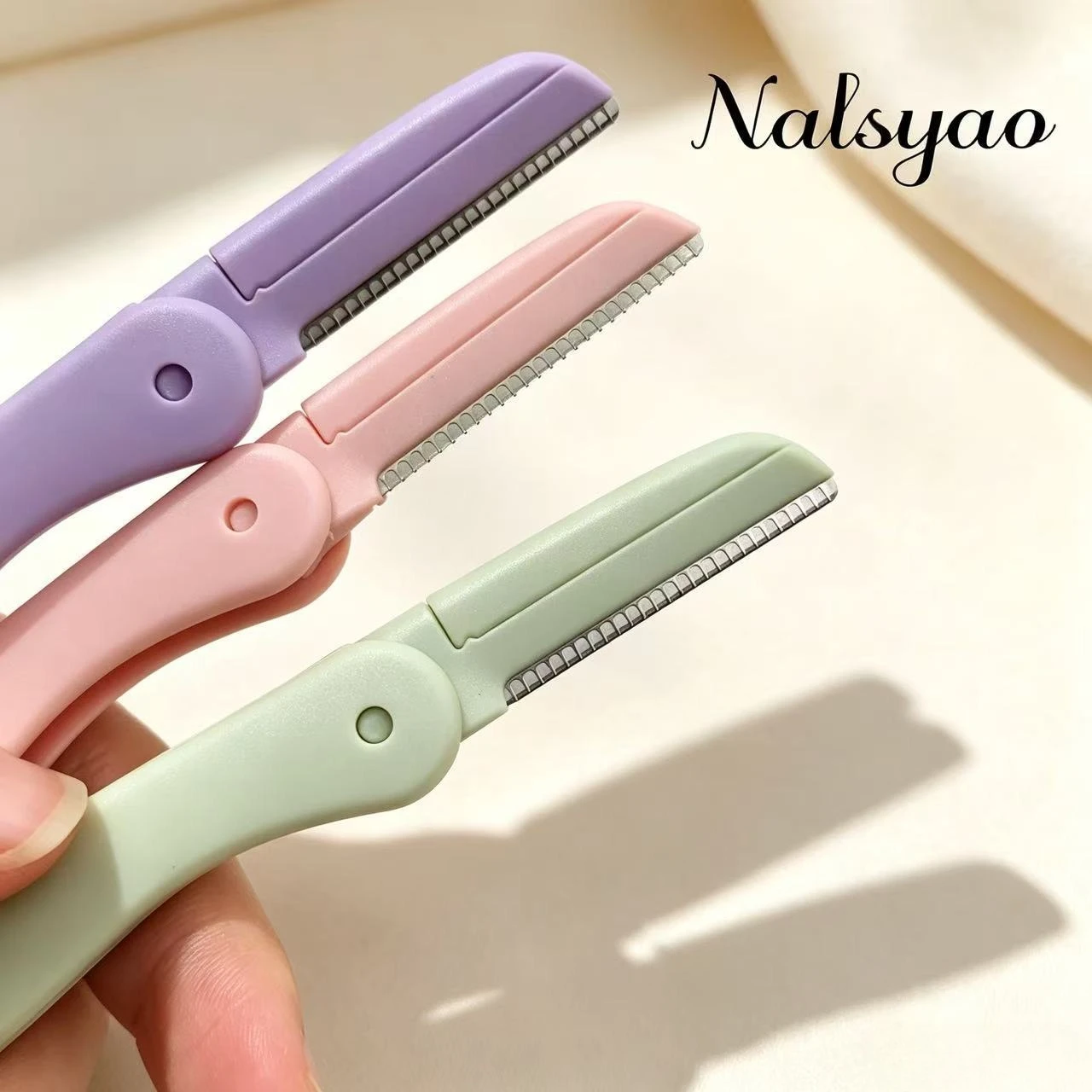 Folding Double Head Eyebrow Razor Comb Eyebrow Trimmer Anti-Scratch Razor Makeup Unisex Shaver