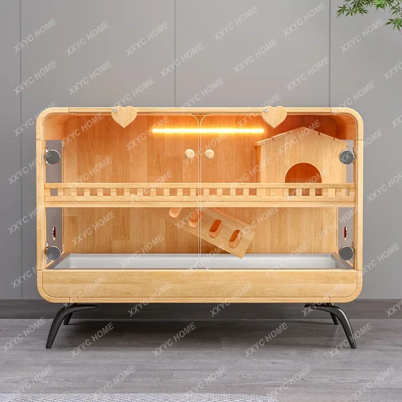 

Клетка для морской свинки, морская свинка, золотой медведь, негабаритная бесплатная клетка для домашних животных из цельного дерева