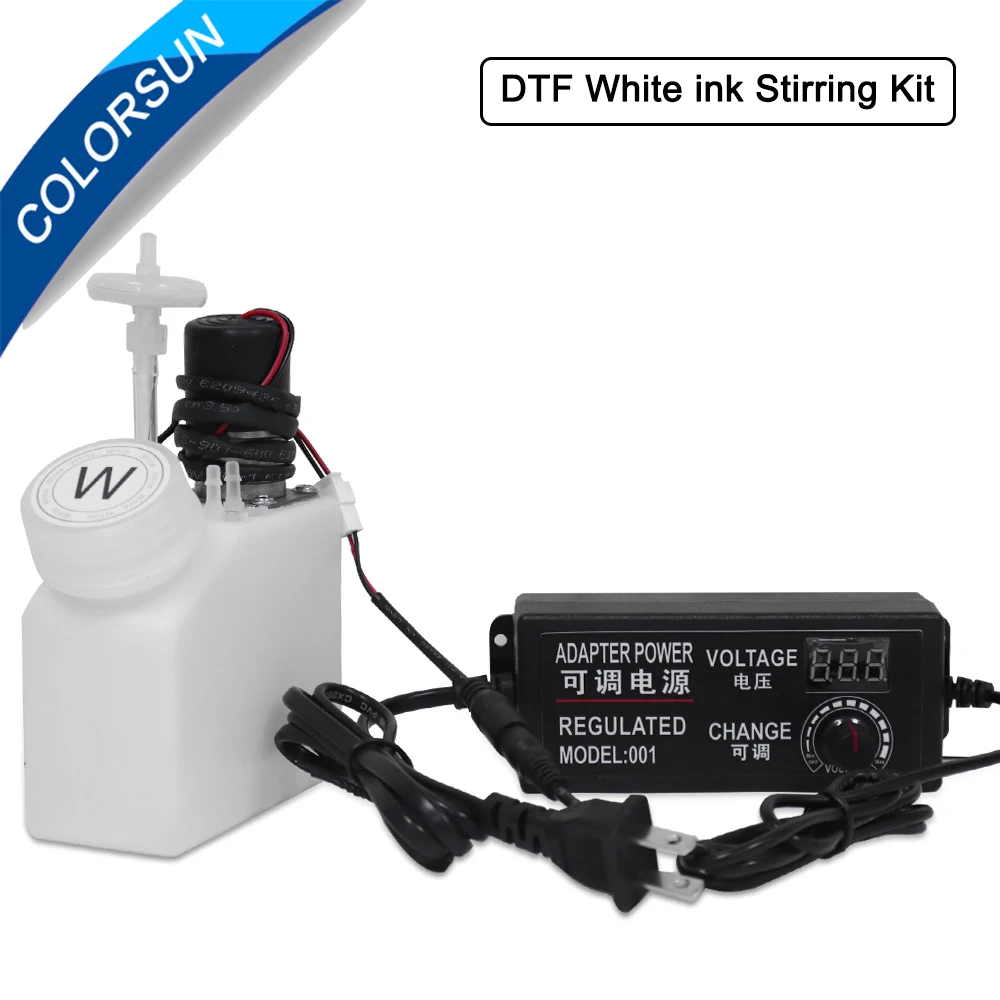 

Colorsun DTF White ink Stirring System CISS For Epson L1800 R1390 1400 1500W L800 L805 1430 1410 DTF White Ink Tank With Adapter