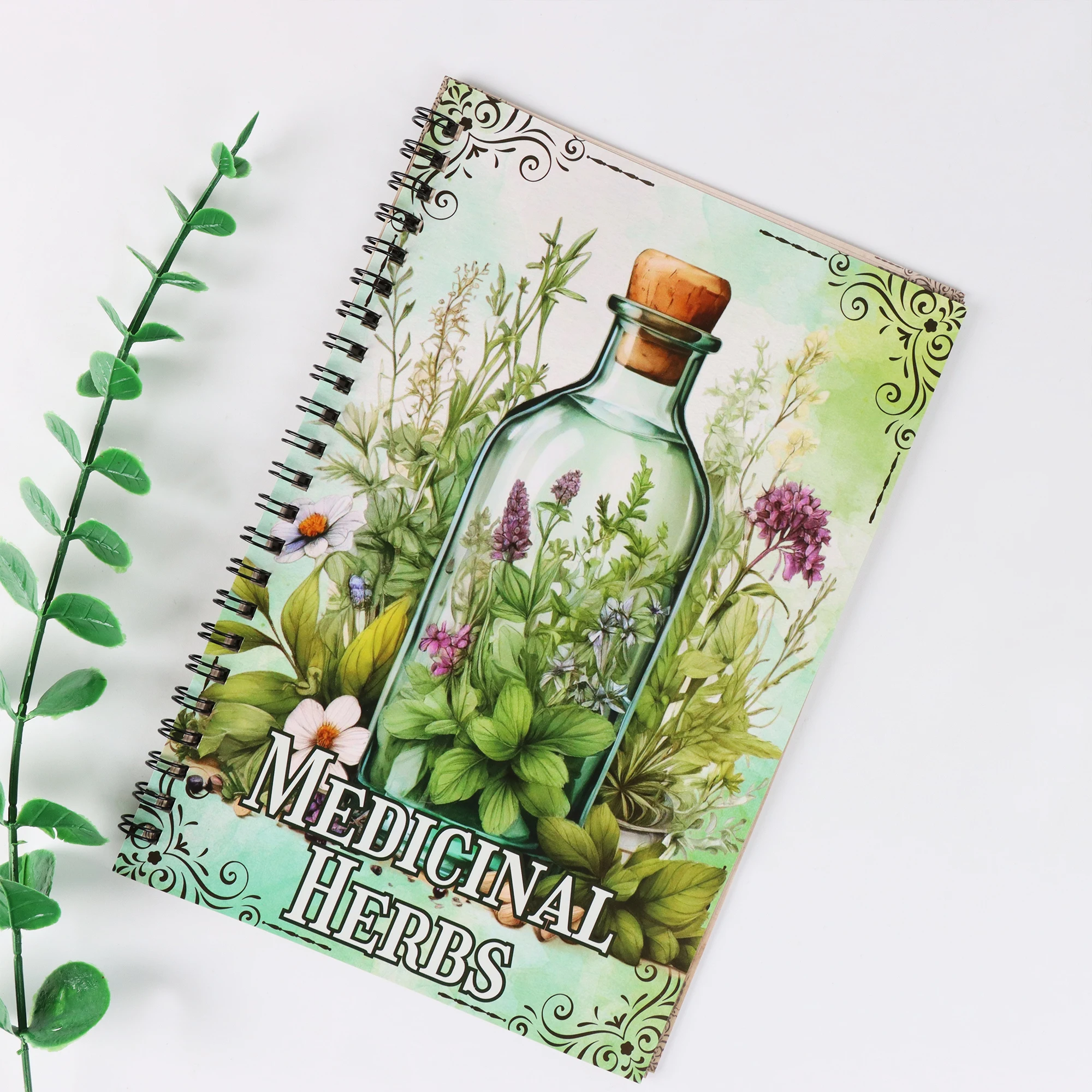 Twin Coil Binding Herbal Notebook Medicinal Plant Study Journal Paper Notebook Medicinal