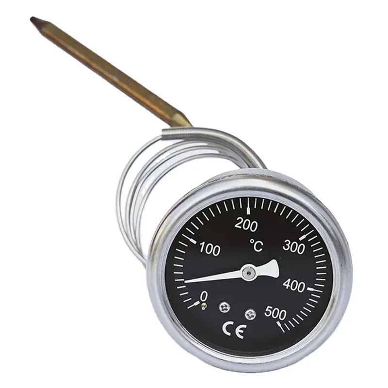 500 Degree Pizza Oven 304 Stainless Steel Thermometer Temperature Display Metal Plate Capillary Thermometer High Resistance