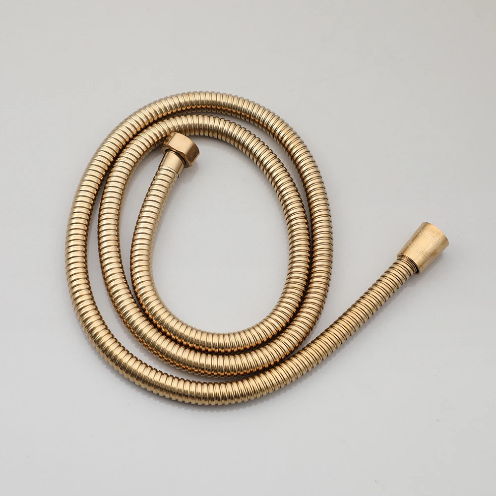 Imagem -05 - Haste de Chuveiro Portátil Monite-bathroom Plástico Abs Montado na Parede com Chuva Torneiras de Mão Redondas Acabamento Dourado Furos