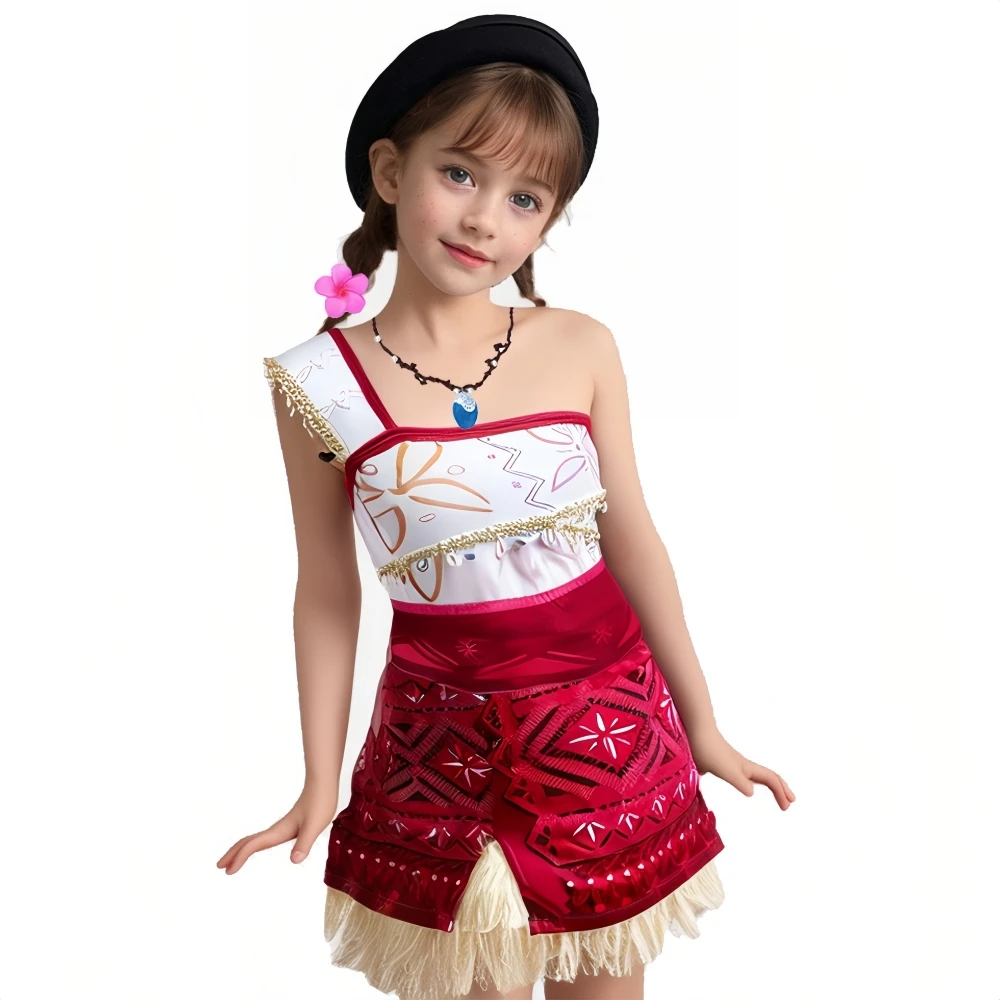 Disney Moana 2 Costumes Girls Princess Dress New Movie Cosplay Clothes Purim Carnival Christmas Birthday Gift Party Clothings