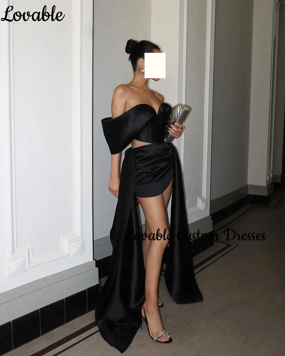 فساتين للمناسبات الخاصة Wedding Dress Mini Customized Off-The-Shoulder Neckline Elegant And Pretty Women'S Dresses Ruffle Party