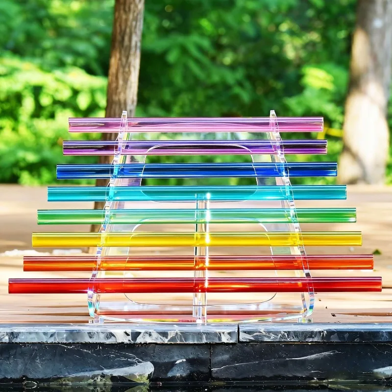 

432HZ Colorful Crystal Harp with Box Sound Healing Meditation Harps Professional Lyre Sound Piano Adult Percussion Instrument